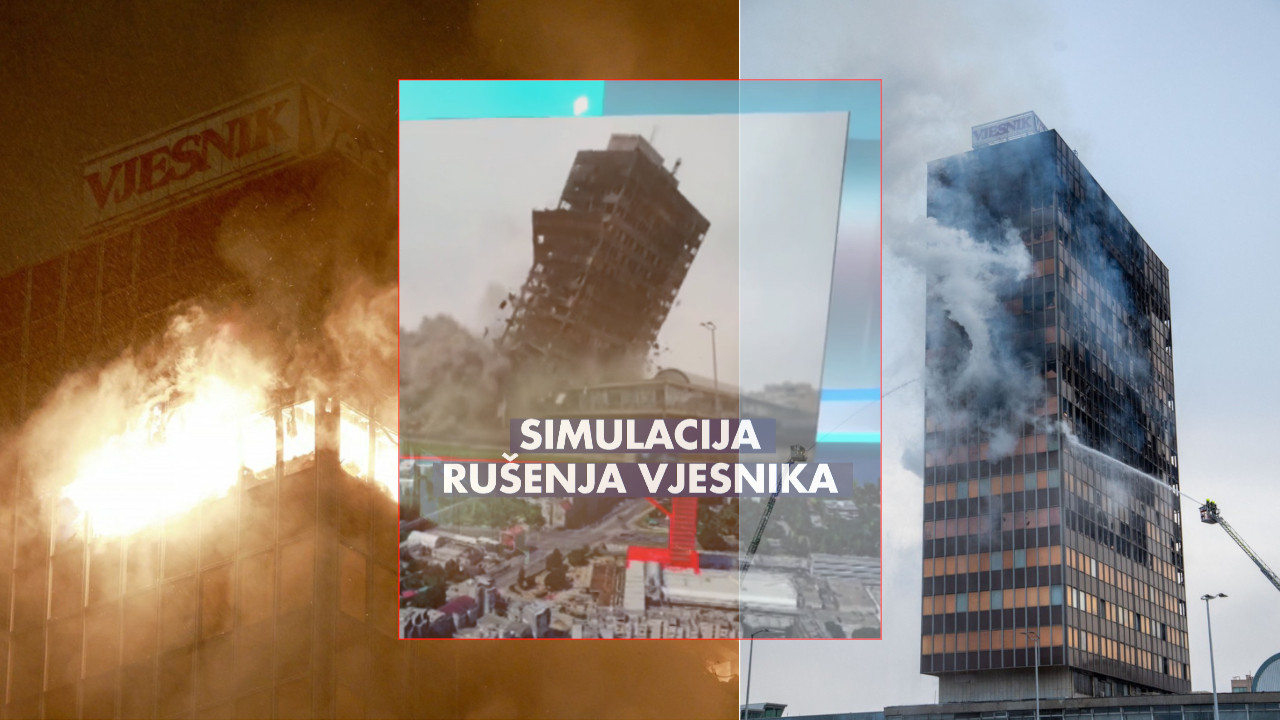 SIMULACIJA RUŠENJA VJESNIKA Hrvati besni:"Vidite Bliznakinje!"