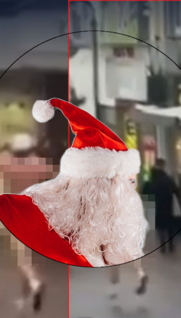 GOLI MUŠKARCI TRČALI GRADOM: Na glavi samo novogodišnje kape