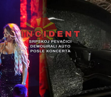 ŠOK POSLE KONCERTA Pevačici UNIŠTILI auto u Makedoniji(FOTO)