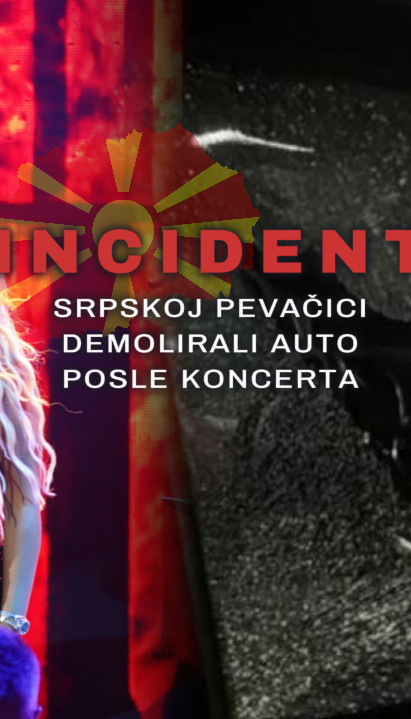 ŠOK POSLE KONCERTA Pevačici UNIŠTILI auto u Makedoniji(FOTO)
