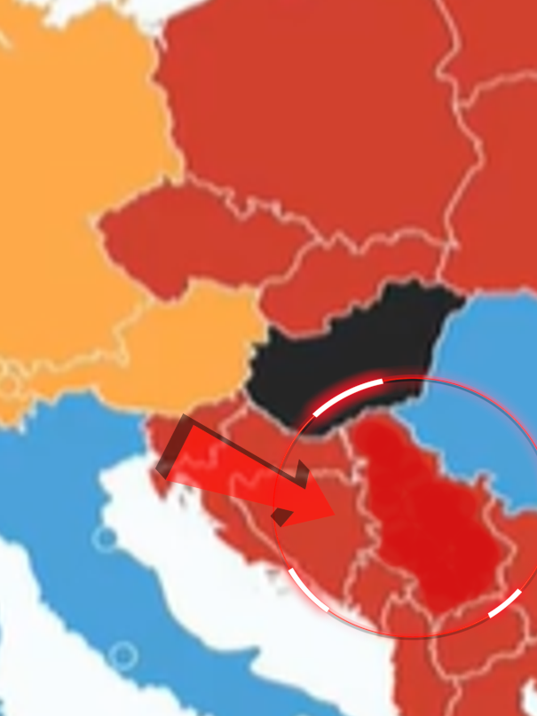 СРБИЈА У ЦРВЕНОМ Међу "тежима"! Карта ЕВР изазвала расправе