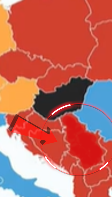 СРБИЈА У ЦРВЕНОМ Међу "тежима"! Карта ЕВР изазвала расправе
