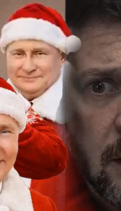 ZELENSKOM LISICE I ZATVOR: Rusi objavili - Putin Deda Mraz