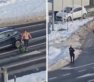 SA SOBOM VUKAO STOLICU: Bežao od policije GO DO POJASA!