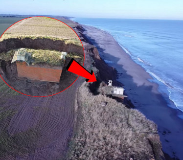 Nuklearni bunker iz Hladnog rata pao s litice u more (VIDEO)