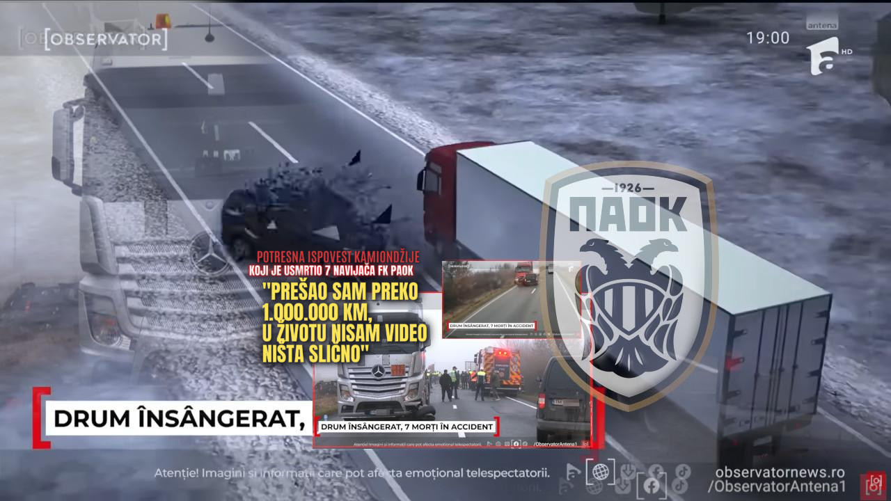 Ispovest kamiondžije koji se sudario sa 7 navijača FK PAOK