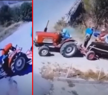 (ШОК ВИДЕО) Ауто ПРЕПОЛОВИО трактор - онда се десило ЧУДО
