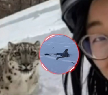 Ово је СЕЛФИ жене пре него што ју је напао снежни леопард