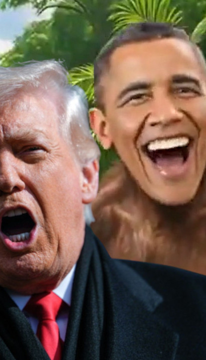 TRAMP BAŠ PRETERAO! Barak i Mišel Obama kao MAJMUNI (VIDEO)