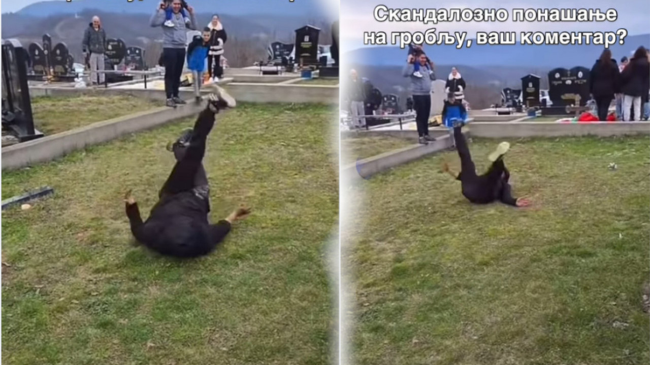 СРАМОТА НА ЗАДУШНИЦЕ Шта је мушкарац радио на гробљу (ВИДЕО)