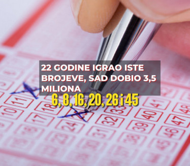 22 godine igrao iste brojeve SAD postao milioner