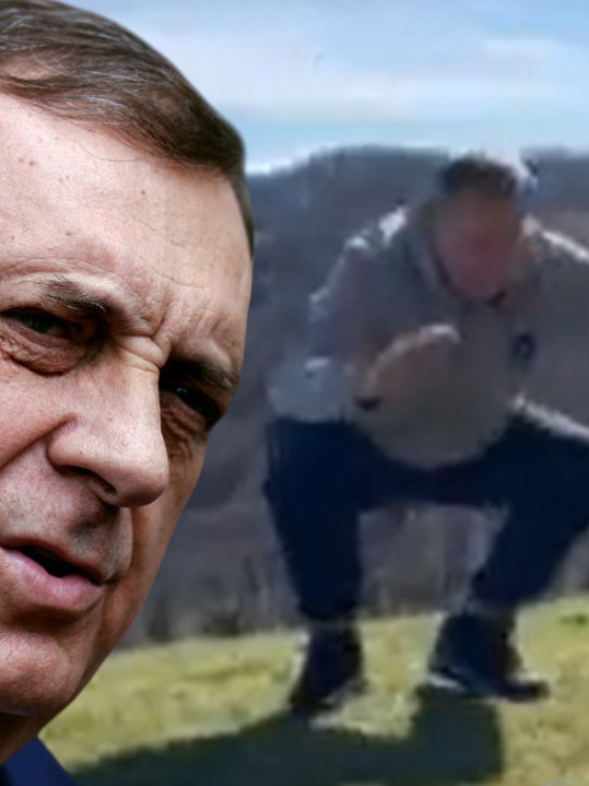 ШТА ЈЕ ТО? Додик снимљен како ради чучњеве (ВИДЕО)