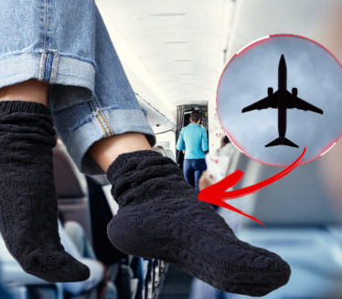 Zašto ne treba da nosite CRNE ČARAPE u avionu?