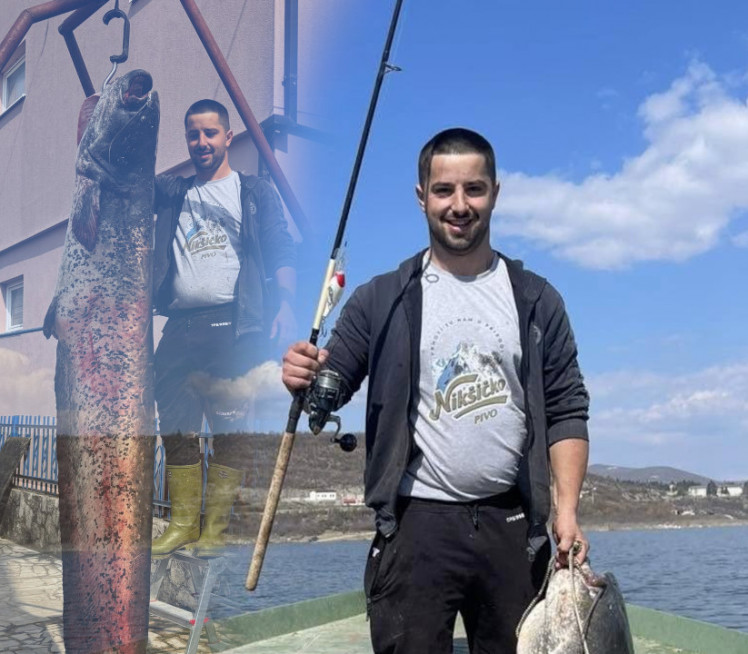 DŽIN NA JEZERU GDE ŽIVI: Marko uhvatio soma od 90kg,dug 257cm