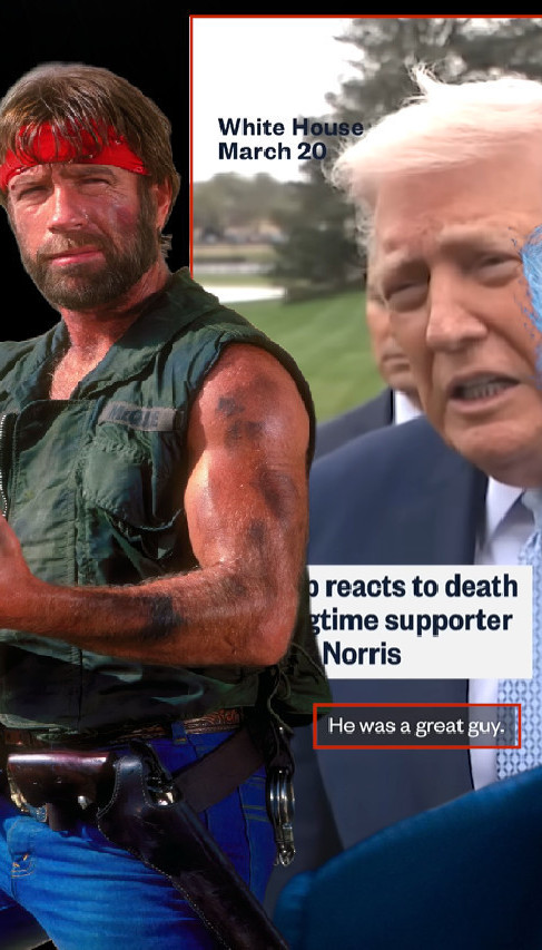 Tramp od novinara čuo za smrt Čak Norisa "Vau! Sjajan momak"