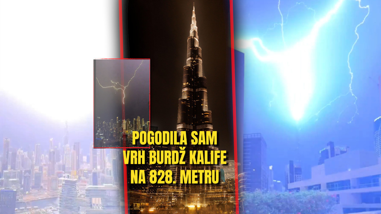 ПОГОДИЛА БУРЏ КАЛИФУ: Снимљен језив тренутак удара (ВИДЕО)