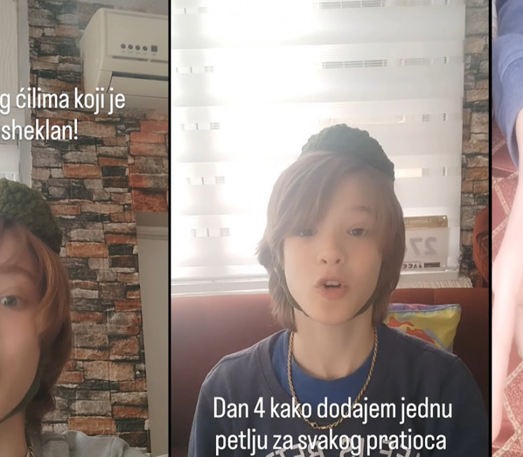 Dečak očarao Srbe: Radi najveći ćilim ikad ,200.000 ga prati