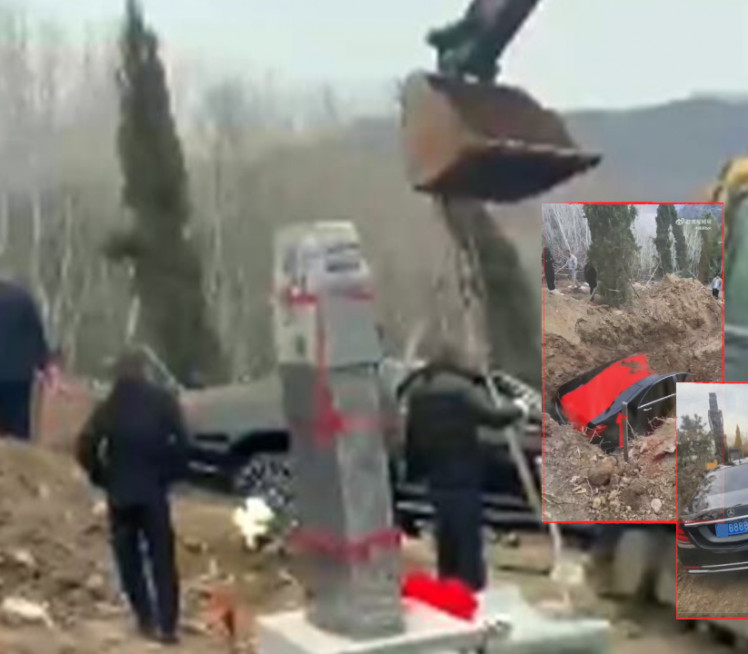 Zatrpali i "mečku": Bogataš sahranjen u luksuznom "mercedesu"