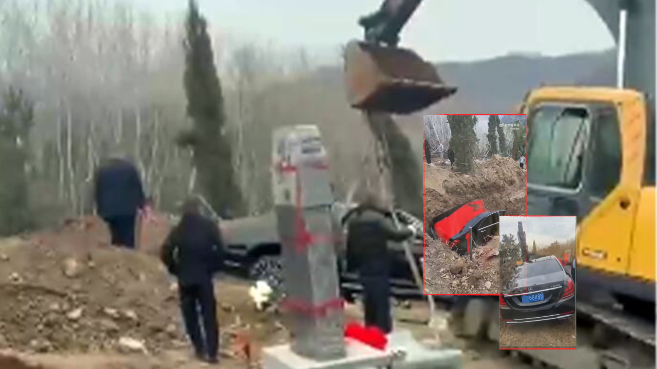 Zatrpali i "mečku": Bogataš sahranjen u luksuznom "mercedesu"