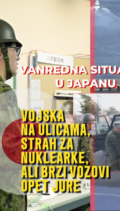 Vanredna situacija u Japanu: Vojska hitno izašla na ulice