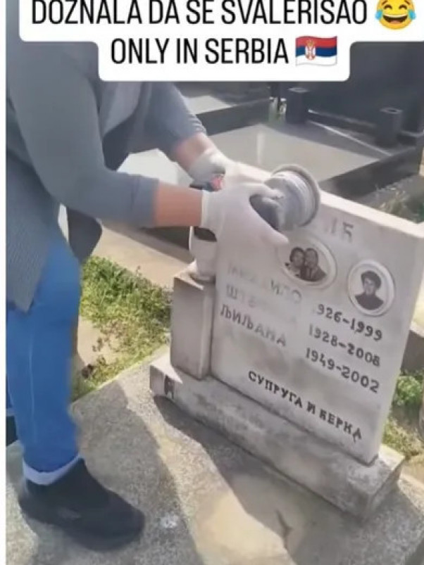 Снимак са гробља постао ХИТ: "Дознала да се швалерисао"