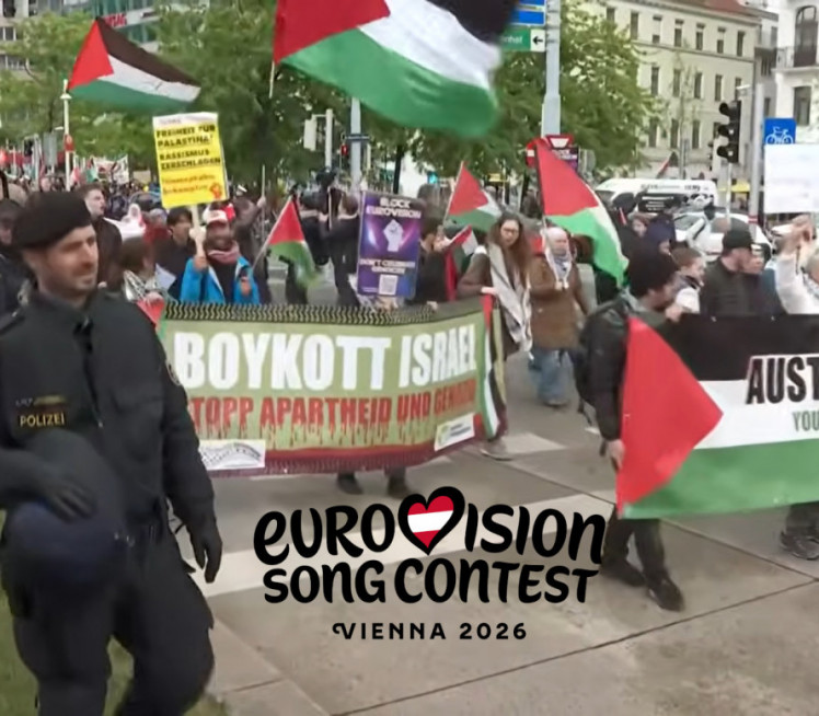 Blokiran Beč: Protest protiv Evrovizije i Izraela