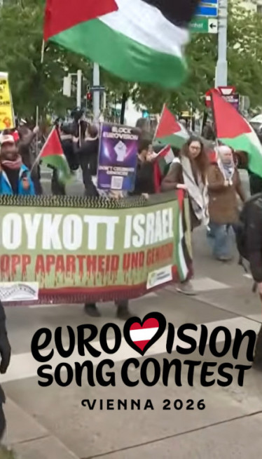 Blokiran Beč: Protest protiv Evrovizije i Izraela