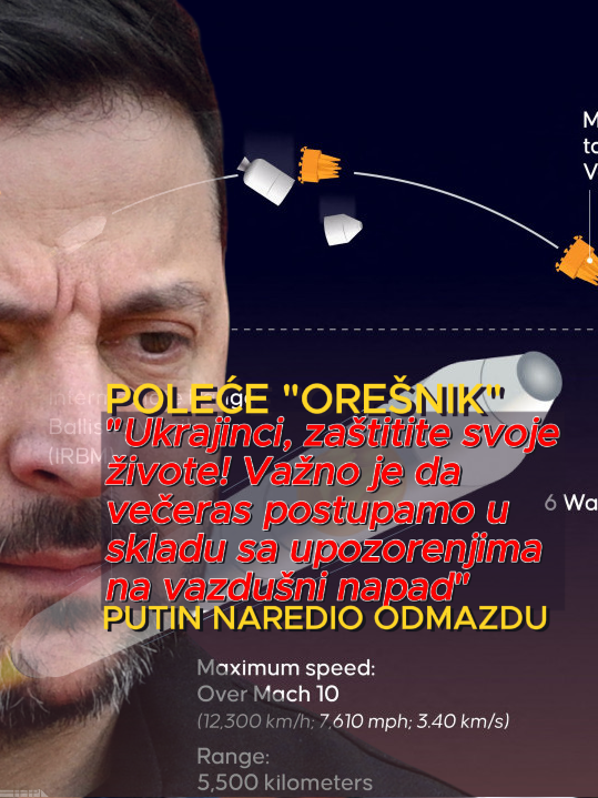 POLEĆE OREŠNIK? Panika u UKR,Zelenski zove narod u skloništa