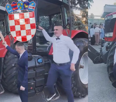 "Da pokažem ovima iz grada!" Na matursko veče - traktorom