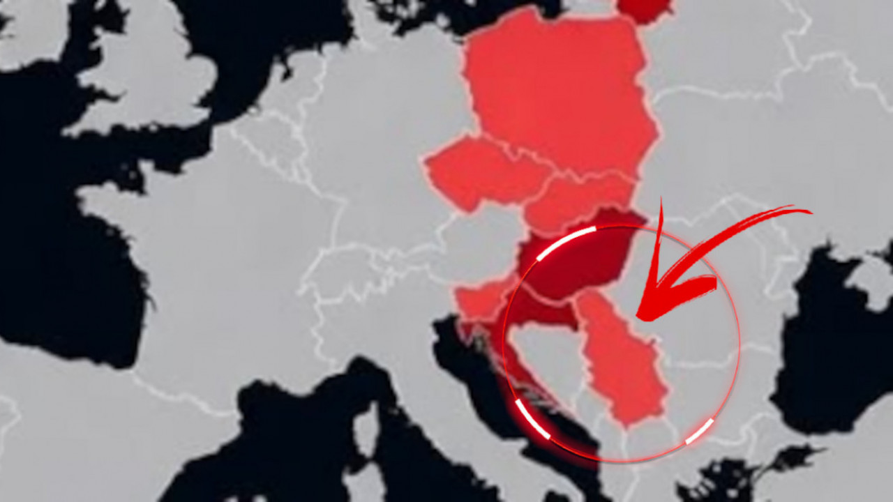 U vrhu crne liste: SRB na mapi Evrope označena CRVENOM bojom