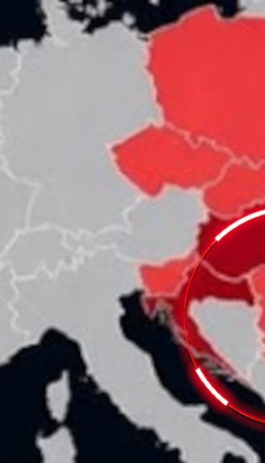 U vrhu crne liste: SRB na mapi Evrope označena CRVENOM bojom