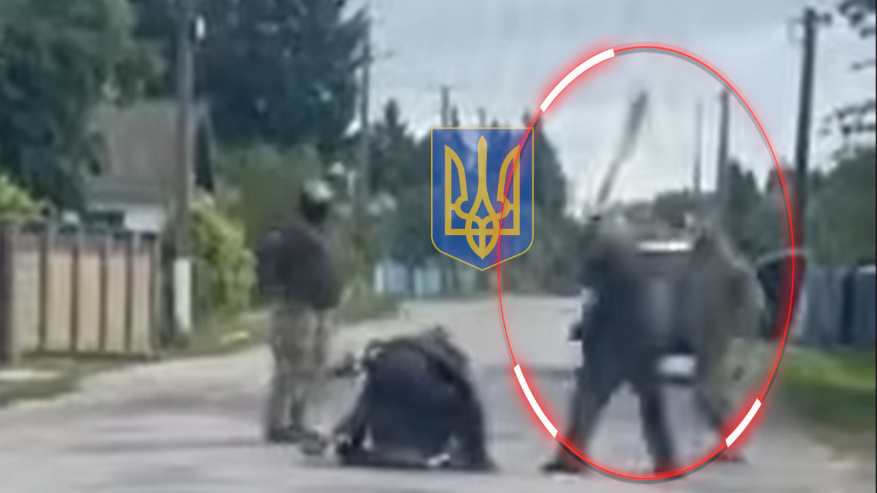 Video obišao svet: Ukrajinci mobilišu - čiča bije lopatom