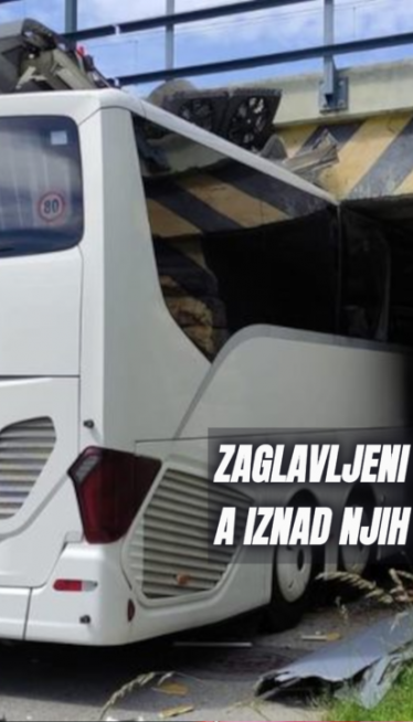 Užas kod Ribnika: Bus zaglavljen ispod nadvožnjaka,iznad pruga