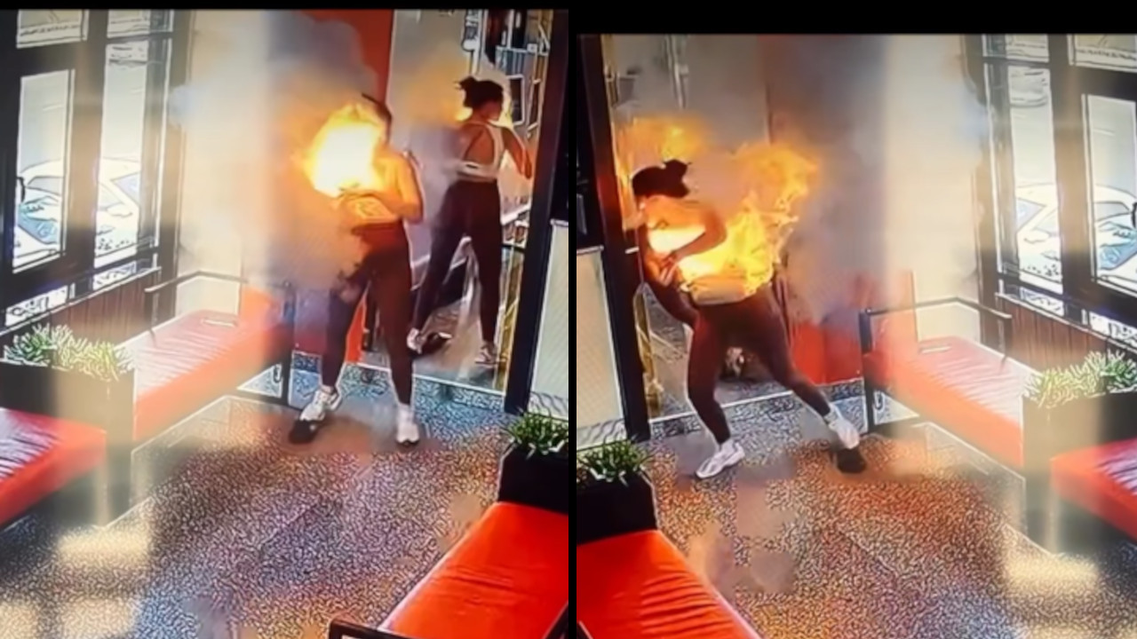 (Video) Eksplodirao joj punjač u torbi,napravio vatrenu kuglu