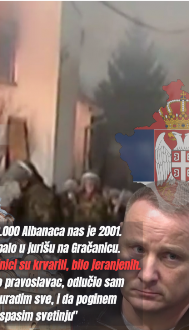 "2001.hteo da ginem za Gračanicu"Oficir Norveške,pravoslavac