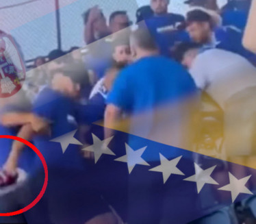 Momku na tribinama oteli zastavu Srbije - nosio dres BiH
