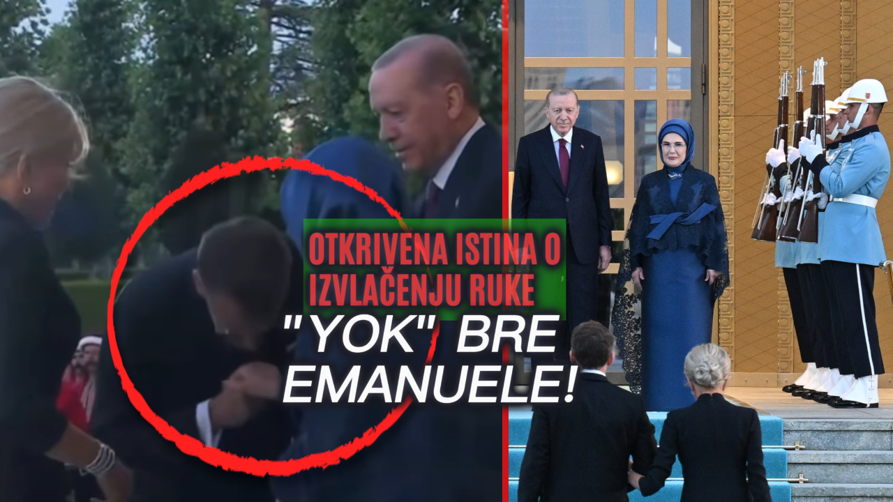 Ево зашто је Ердоганова жена извукла руку пред Макроном