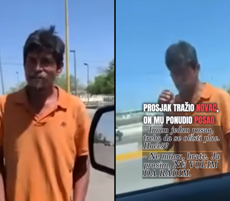 Просјаку понудио посао: "Не, ја просим, не волим да радим"
