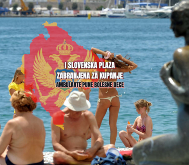Masovno zatvaranje plaža u CG: Voda opasna, deca bolesna