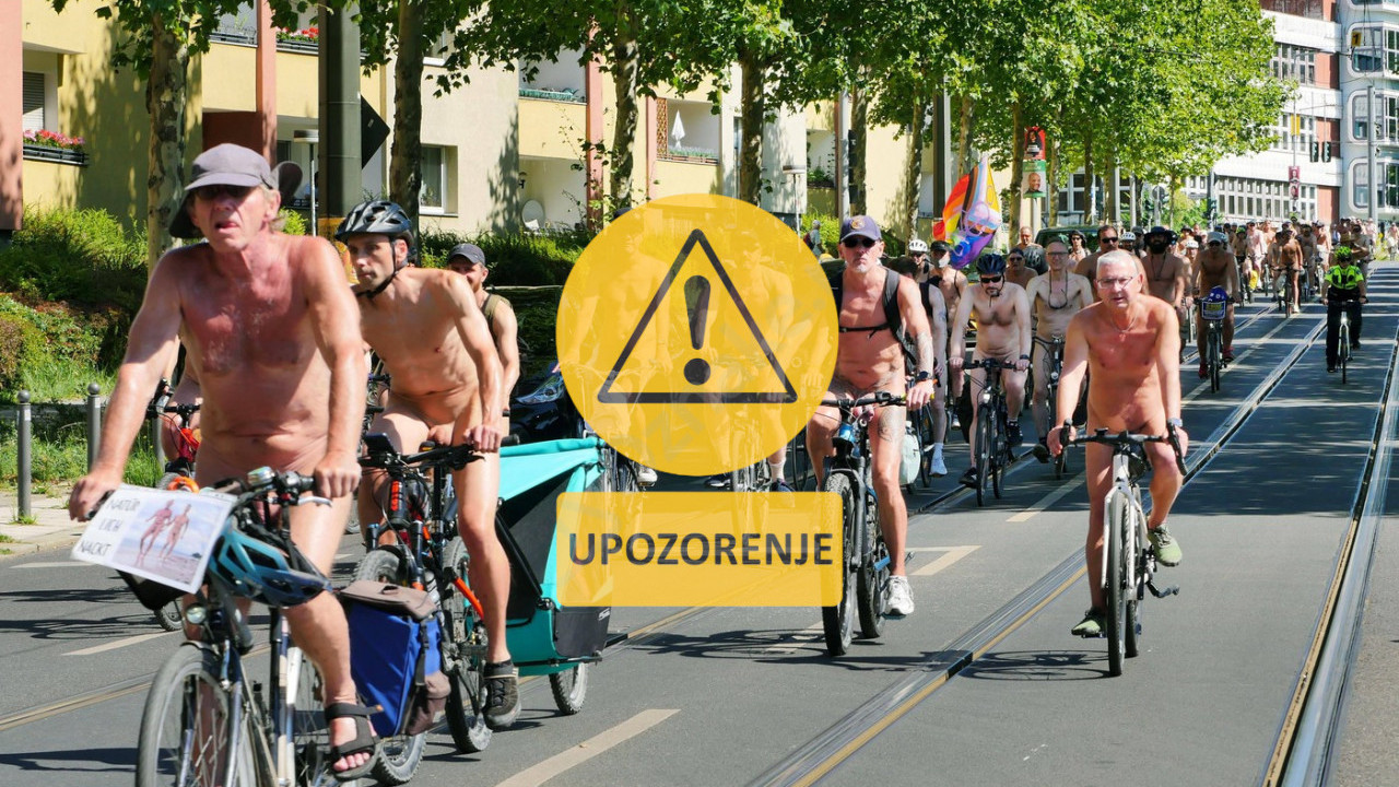 700 GOLIH ljudi na biciklima prošlo kroz centar Berlina