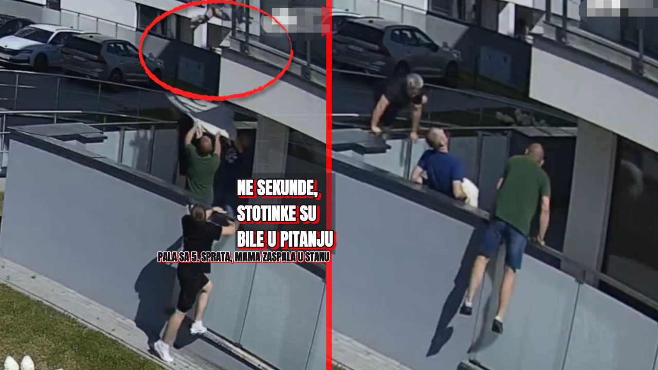 DEVOJČICA (4) PALA S TERASE Komše se setile trika,spasili je