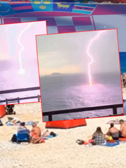 Grom udario u Jadran: Kupači ne izlaze, a može biti OPASNO