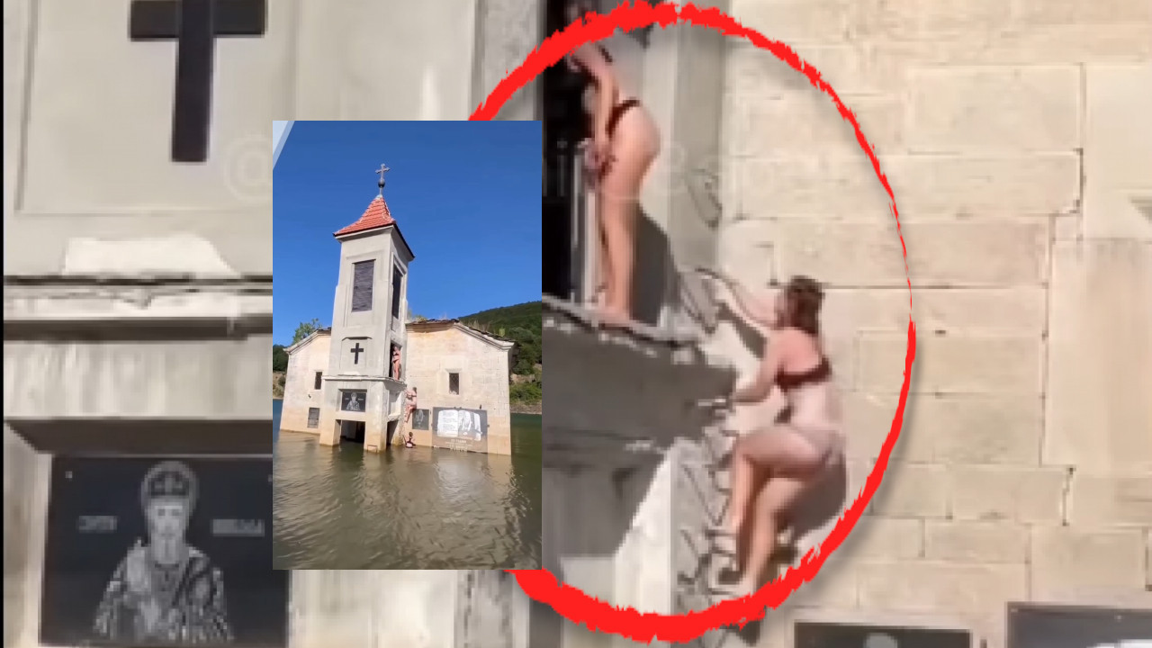 Potopljenu crkvu Sv. Nikole koriste kao skakaonicu (video)