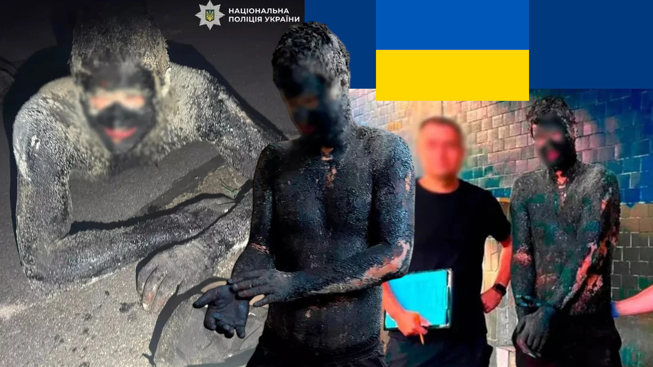 БИЗАРНО! Лопов из Кијева се умазао у катран, прали га 5 сати