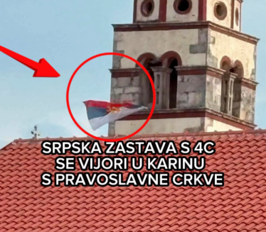 Trobojka na prav. crkvi u HR: Reagovala policija (VIDEO)