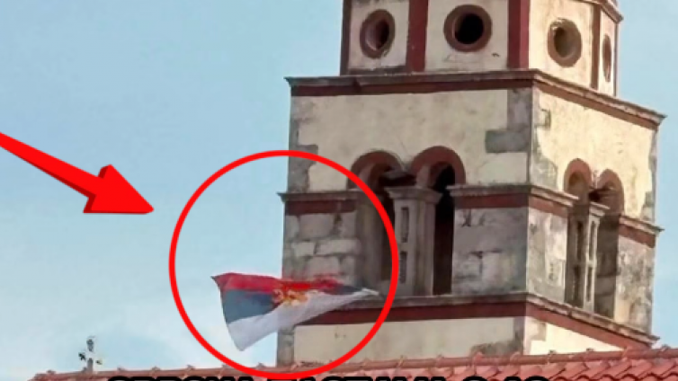 Trobojka na prav. crkvi u HR: Reagovala policija (VIDEO)