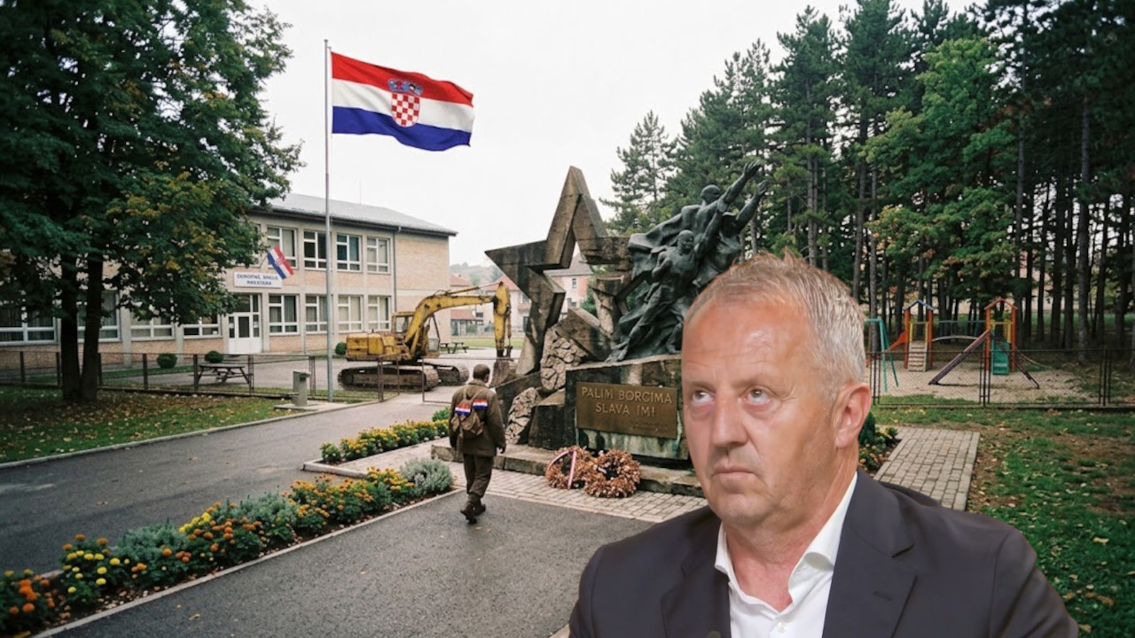 Hrvat srušio partizanski spomenik,na nejmu ime NJEGOVOG DEDE