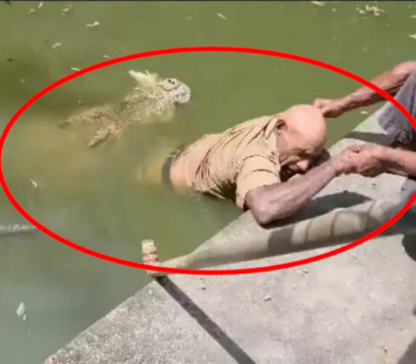 UZNEMIRUJUĆI VIDEO: Krokodil zgrabio čuvara za noge