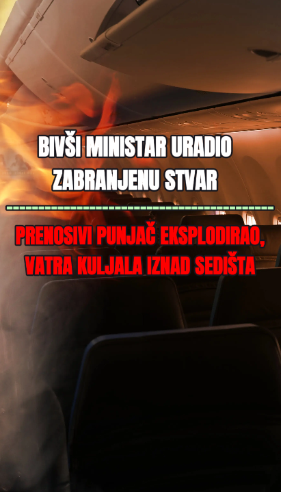 Uradio zabranjeno: Eks ministru eksplodirao punjač tokom leta