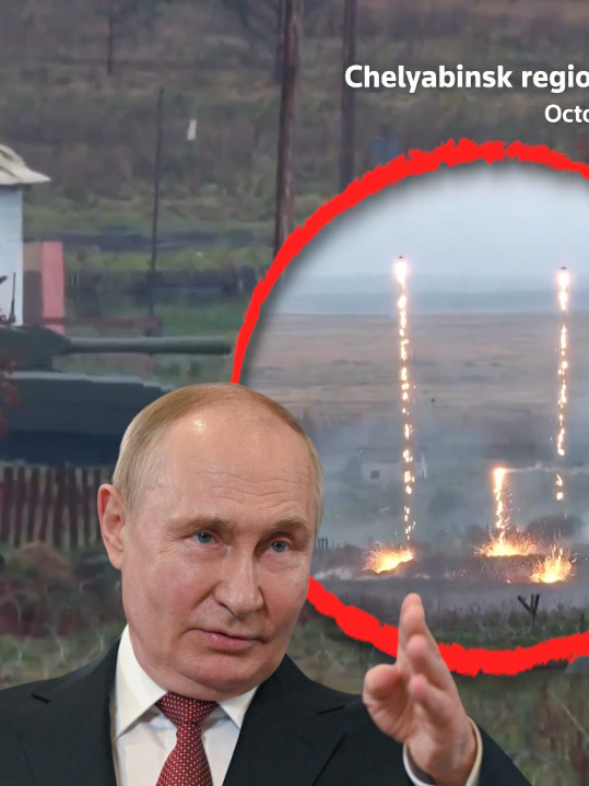 Gorelo nebo i zemlja: Putin stigao u ruske trupe (video)